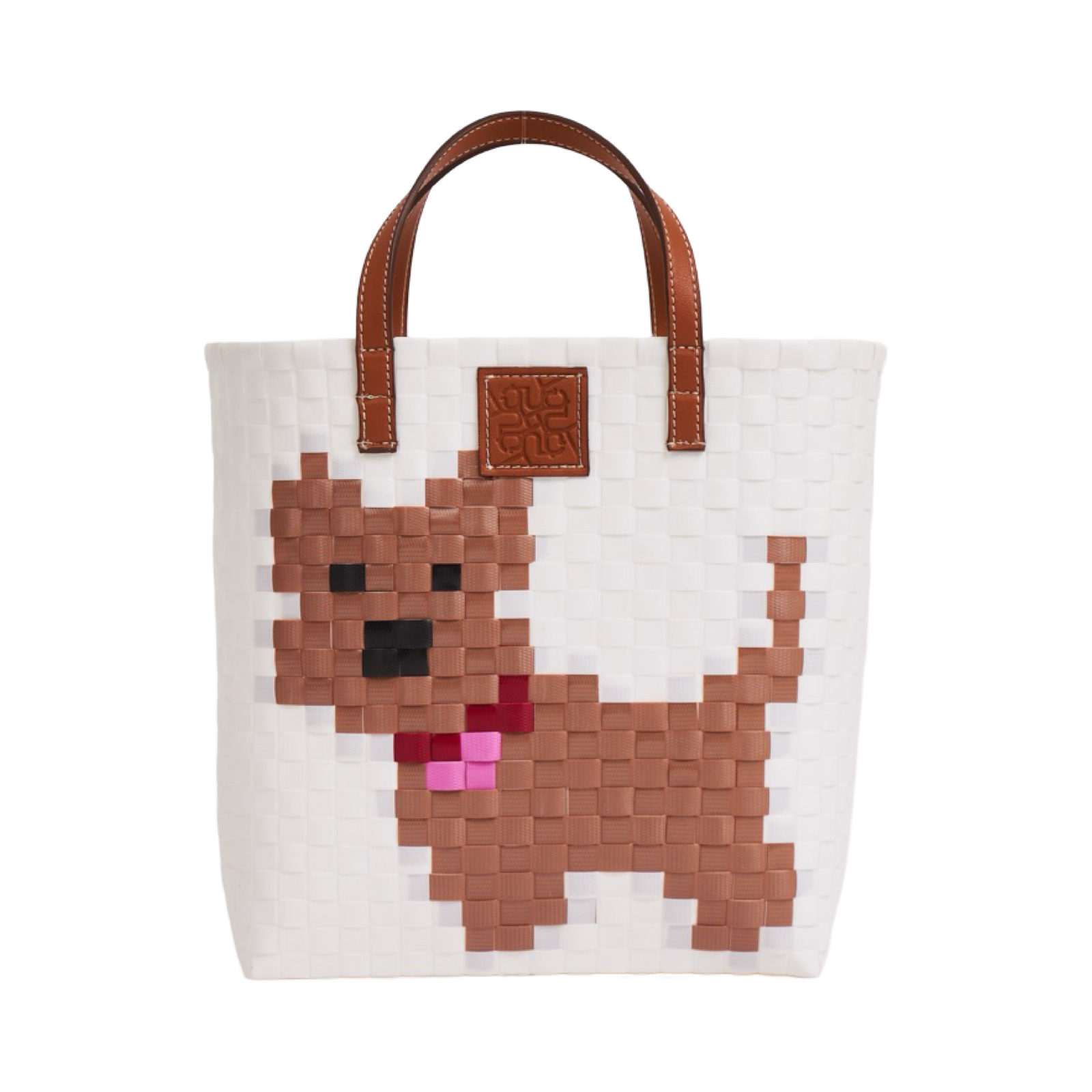 Animal Basket Bag Dog L - White