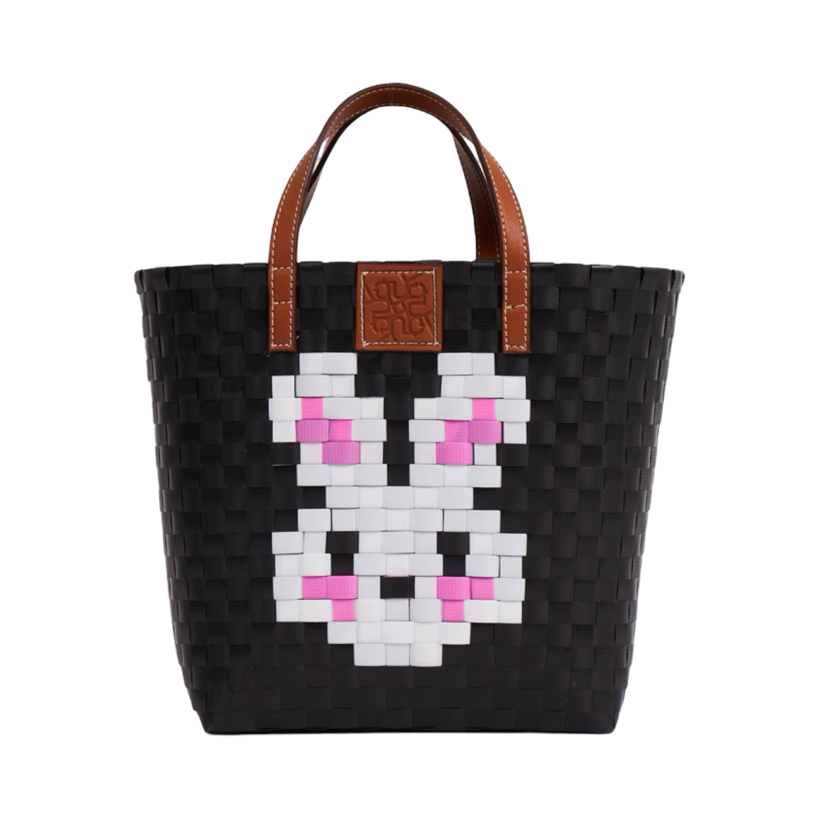 Animal Basket Bag Rabbit L - Black