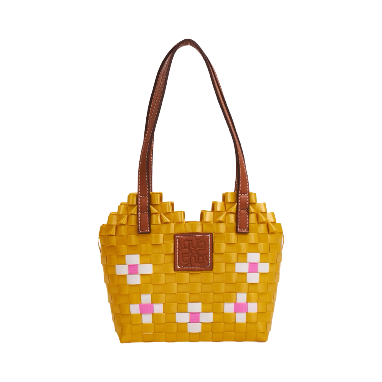 Floral Heart Basket Bag XS - Gold