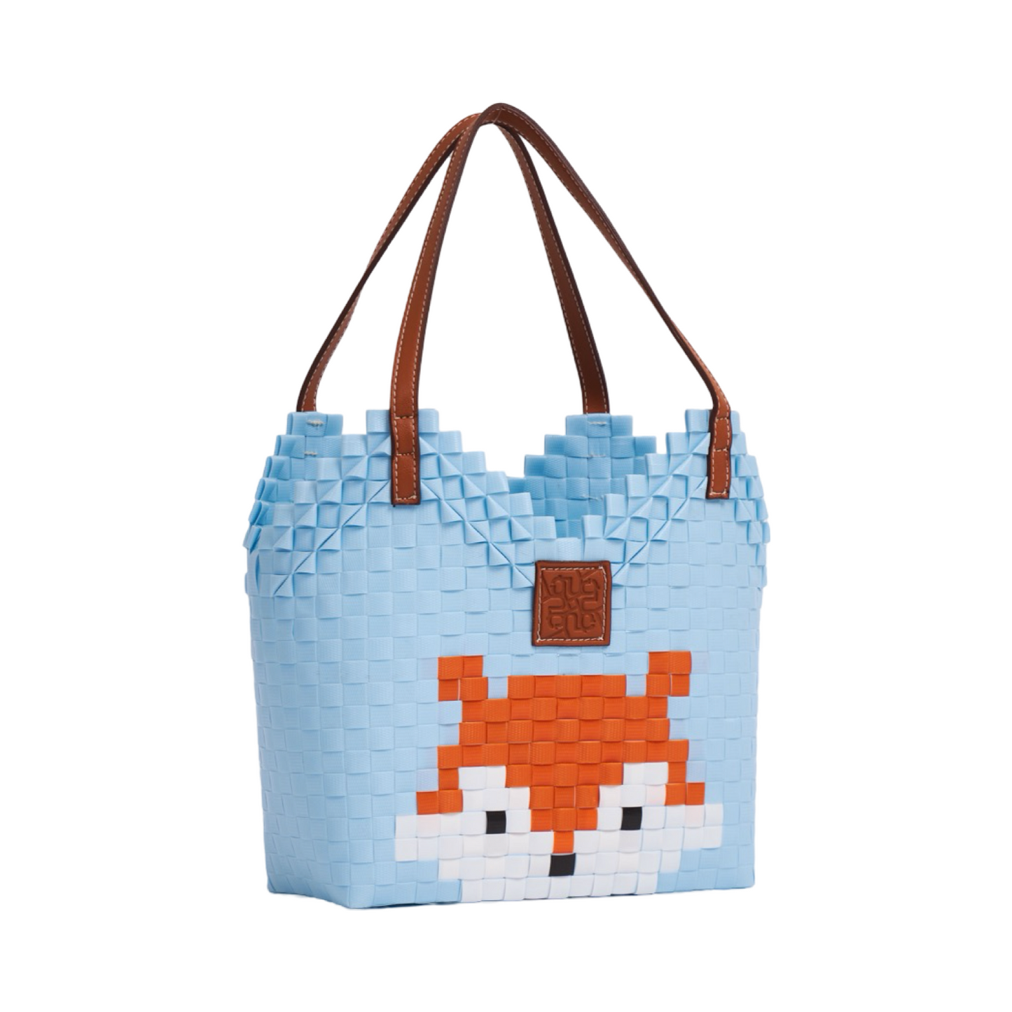 Fox Heart Basket Bag M - Light Blue