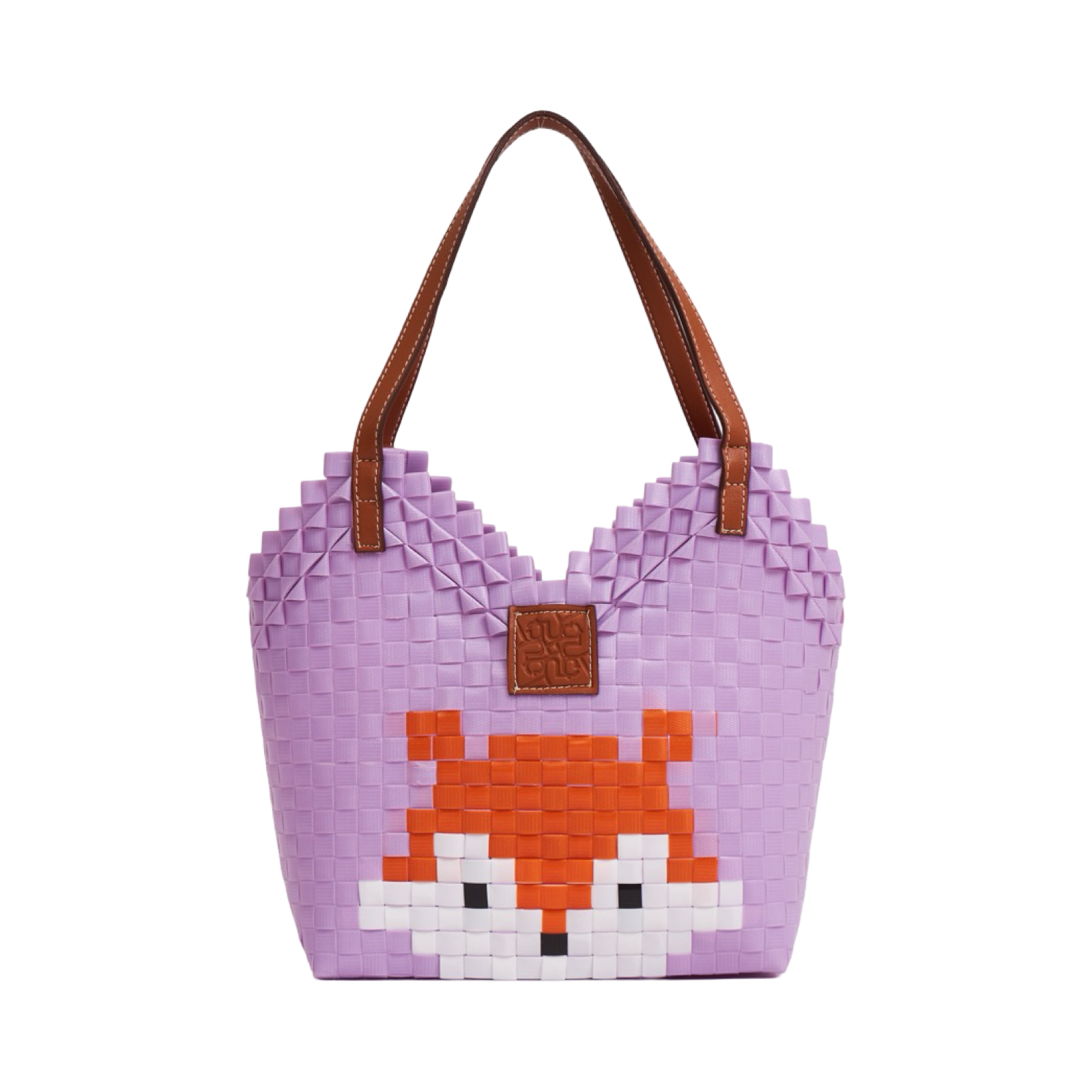 Fox Heart Basket Bag M - Purple