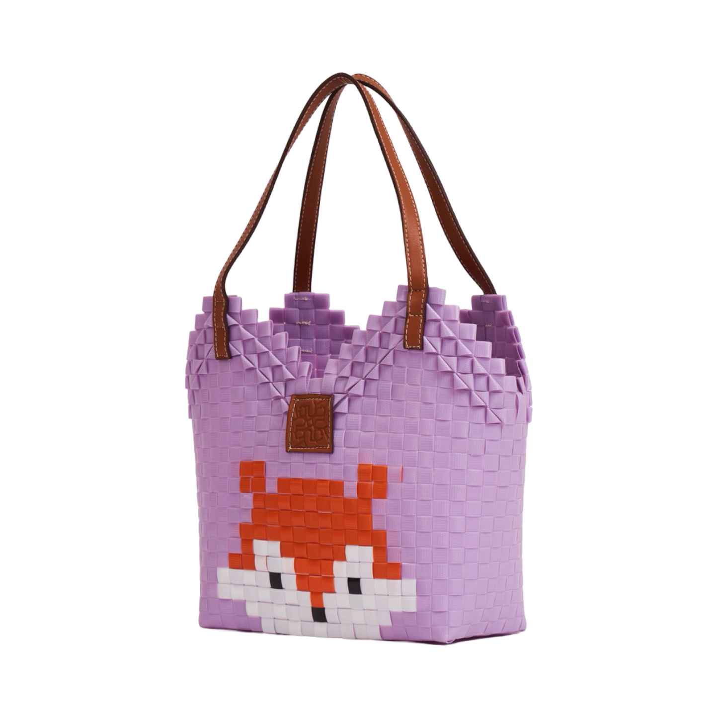 Fox Heart Basket Bag M - Purple