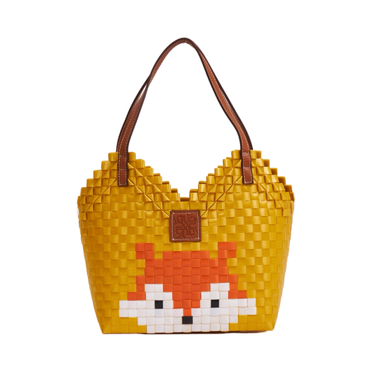 Fox Heart Basket Bag M - Gold