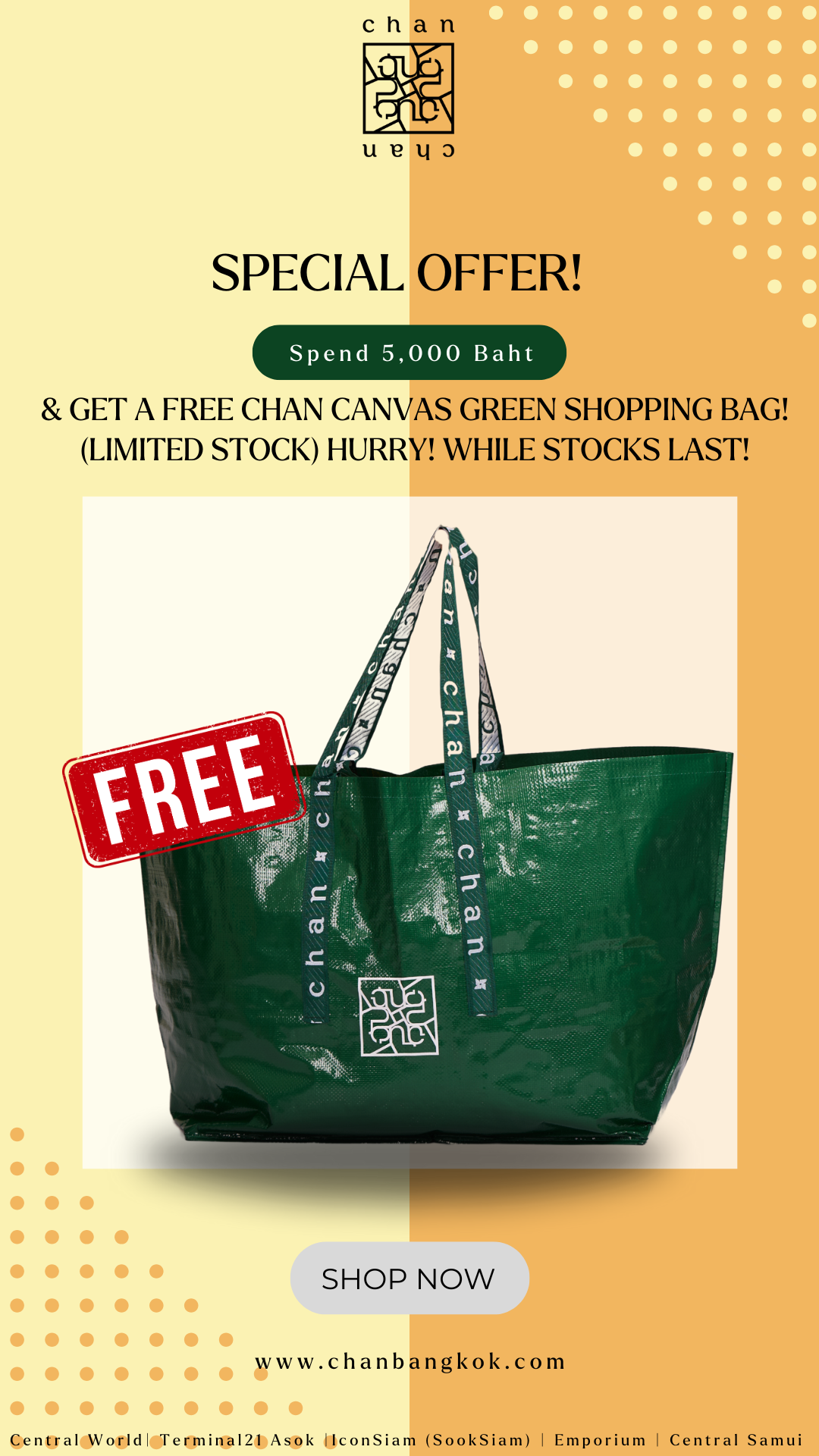 Green Canvas Shopping Bag XXL