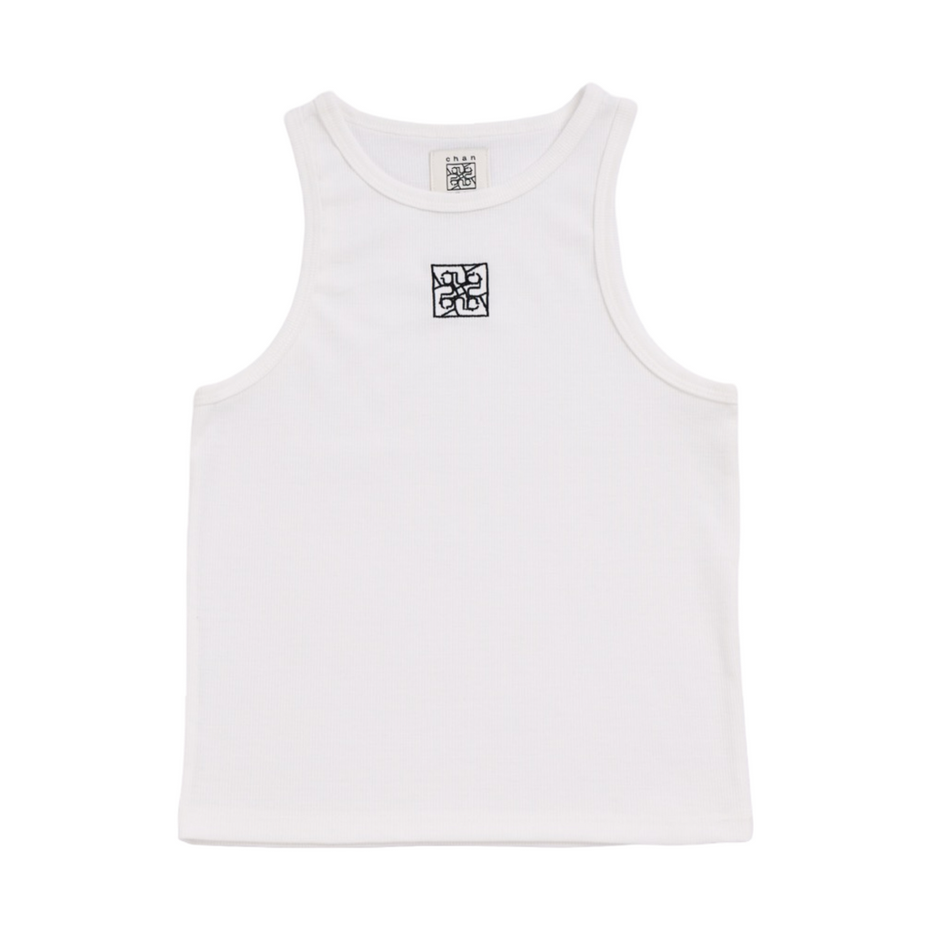 Ribbed Tank Top – White