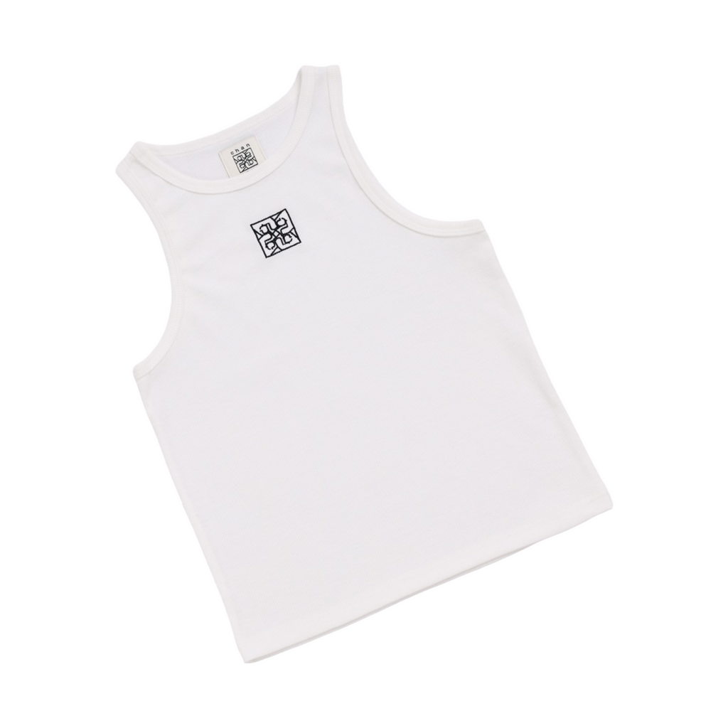 Ribbed Tank Top – White