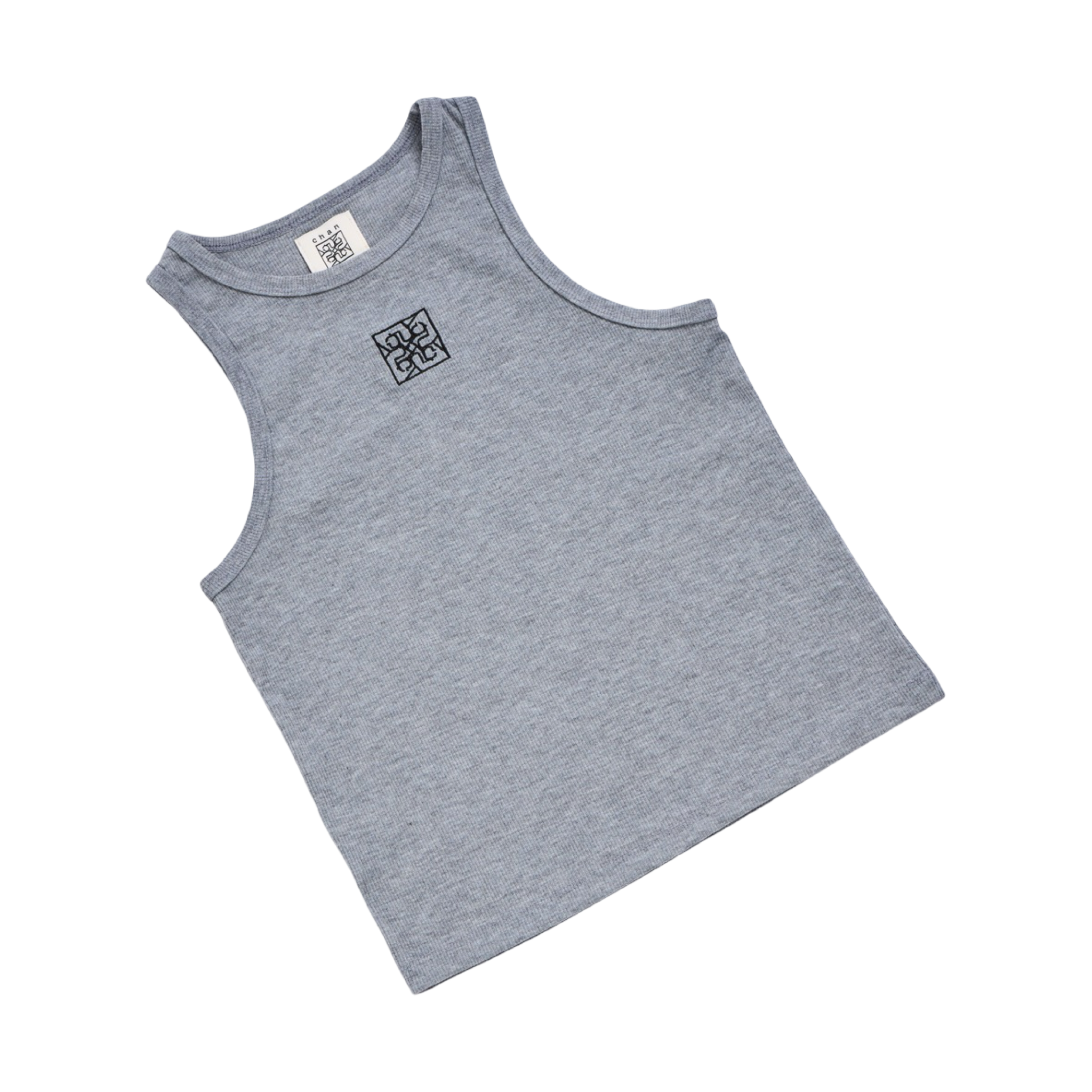 Ribbed Tank Top – Gray Top Dye