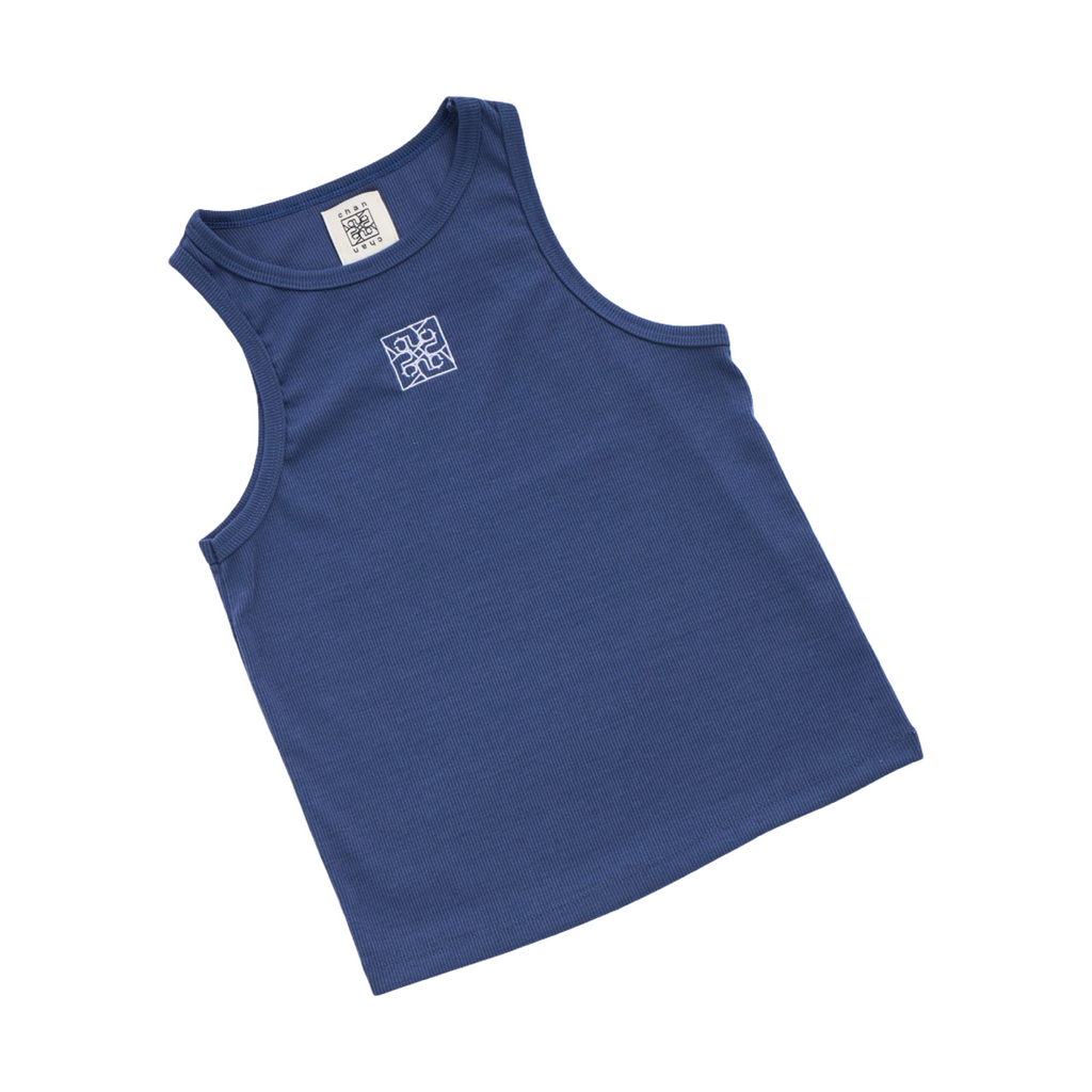 Ribbed Tank Top – Navy