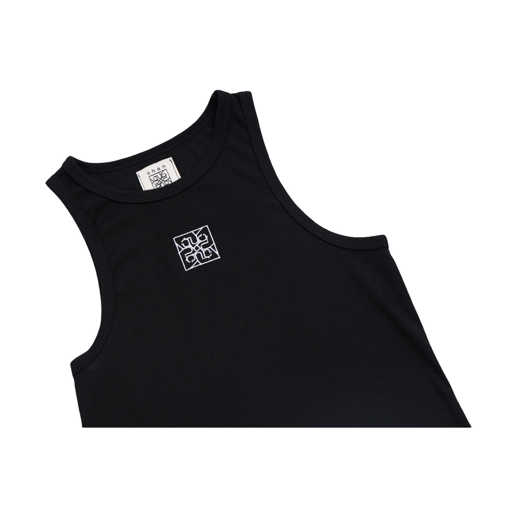 Ribbed Tank Top – Black