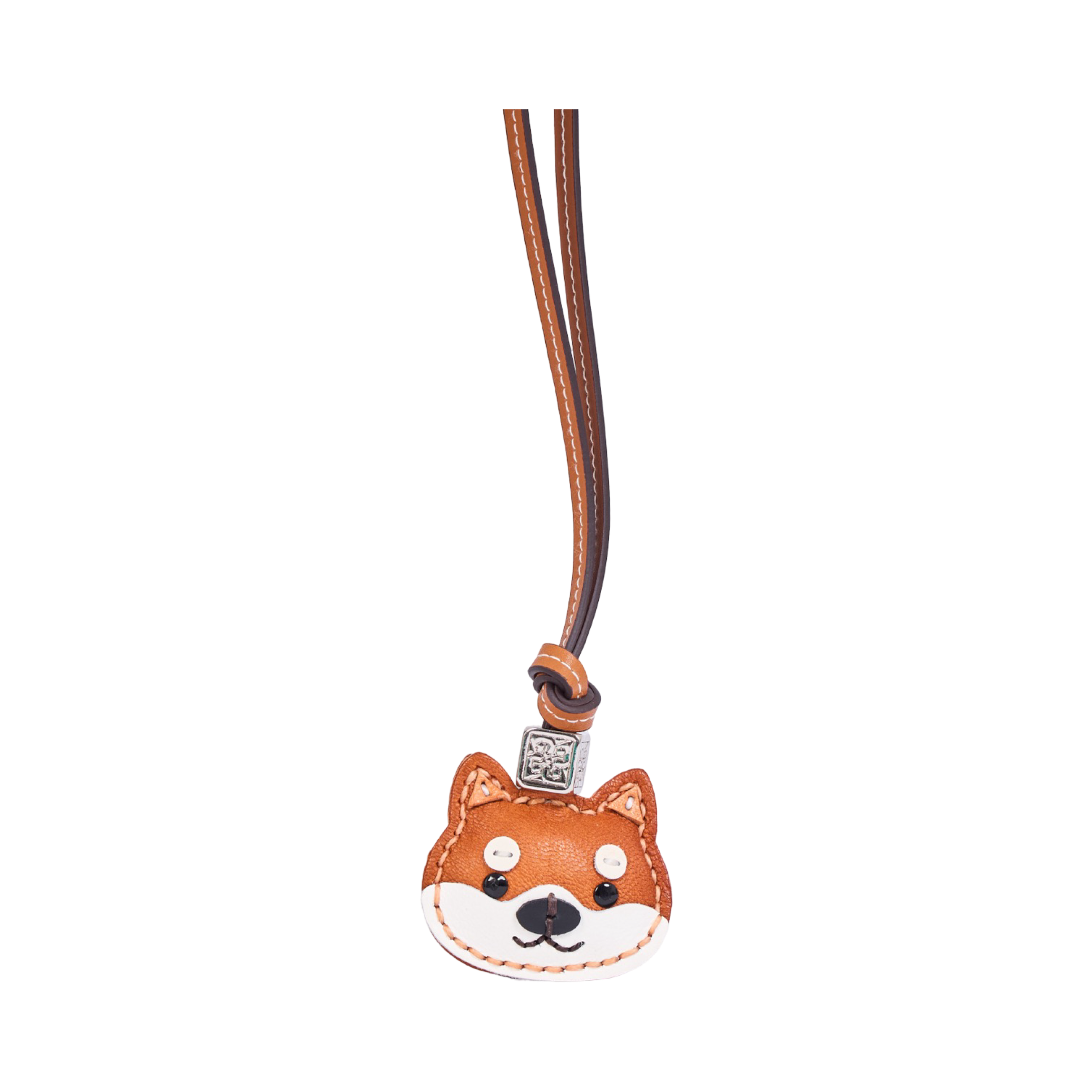 Animal Face Bag Charms Silver - Shiba Inu