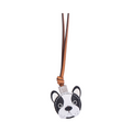 Animal Face Bag Charms Silver - Black French Bulldog