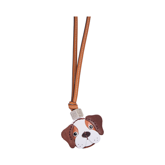 Animal Face Bag Charms Silver - Brown St. Bernard