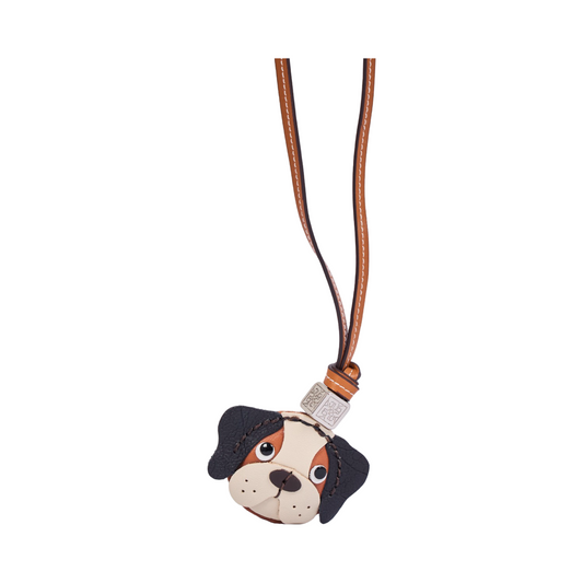 Animal Face Bag Charms Silver - Black St. Bernard