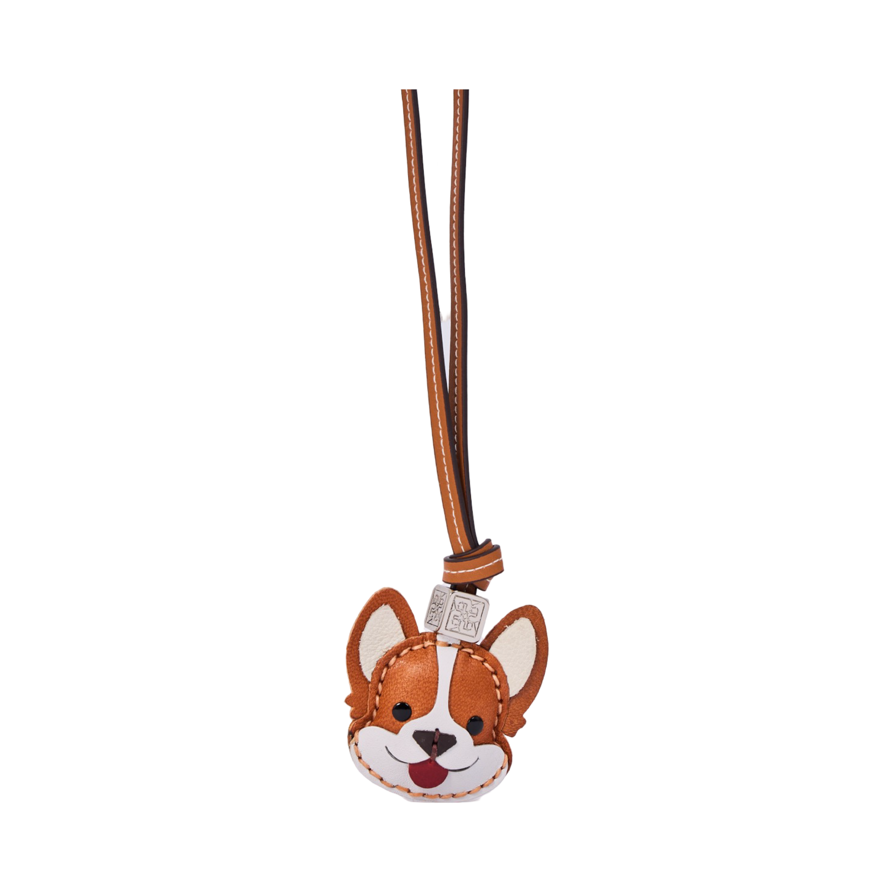 Animal Face Bag Charms Silver - Corgi
