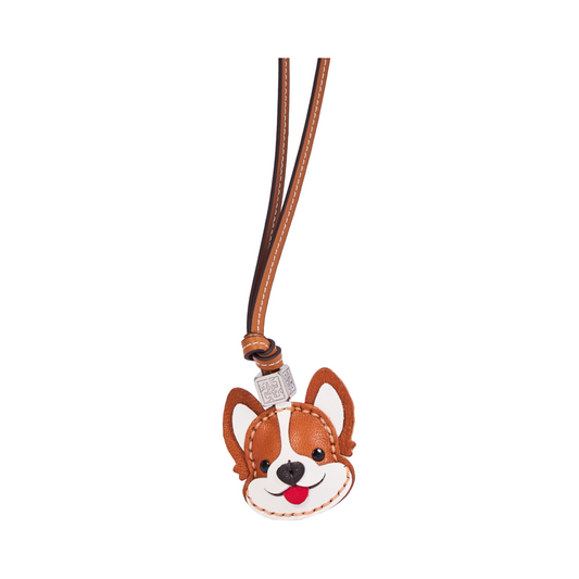 Animal Face Bag Charms Silver - Corgi