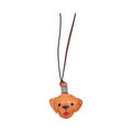 Animal Face Bag Charms Silver - Golden Puppy