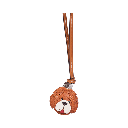 Animal Face Bag Charms Silver - Chow Chow