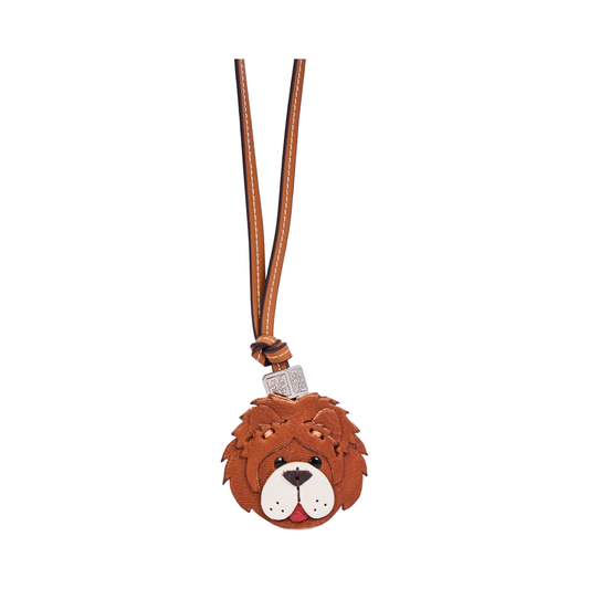 Animal Face Bag Charms Silver - Chow Chow