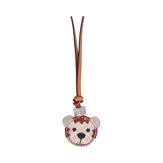 Animal Face Bag Charms Silver - Tiger