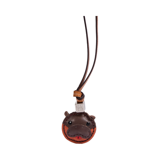 Animal Face Bag Charms Silver - Moo Deng