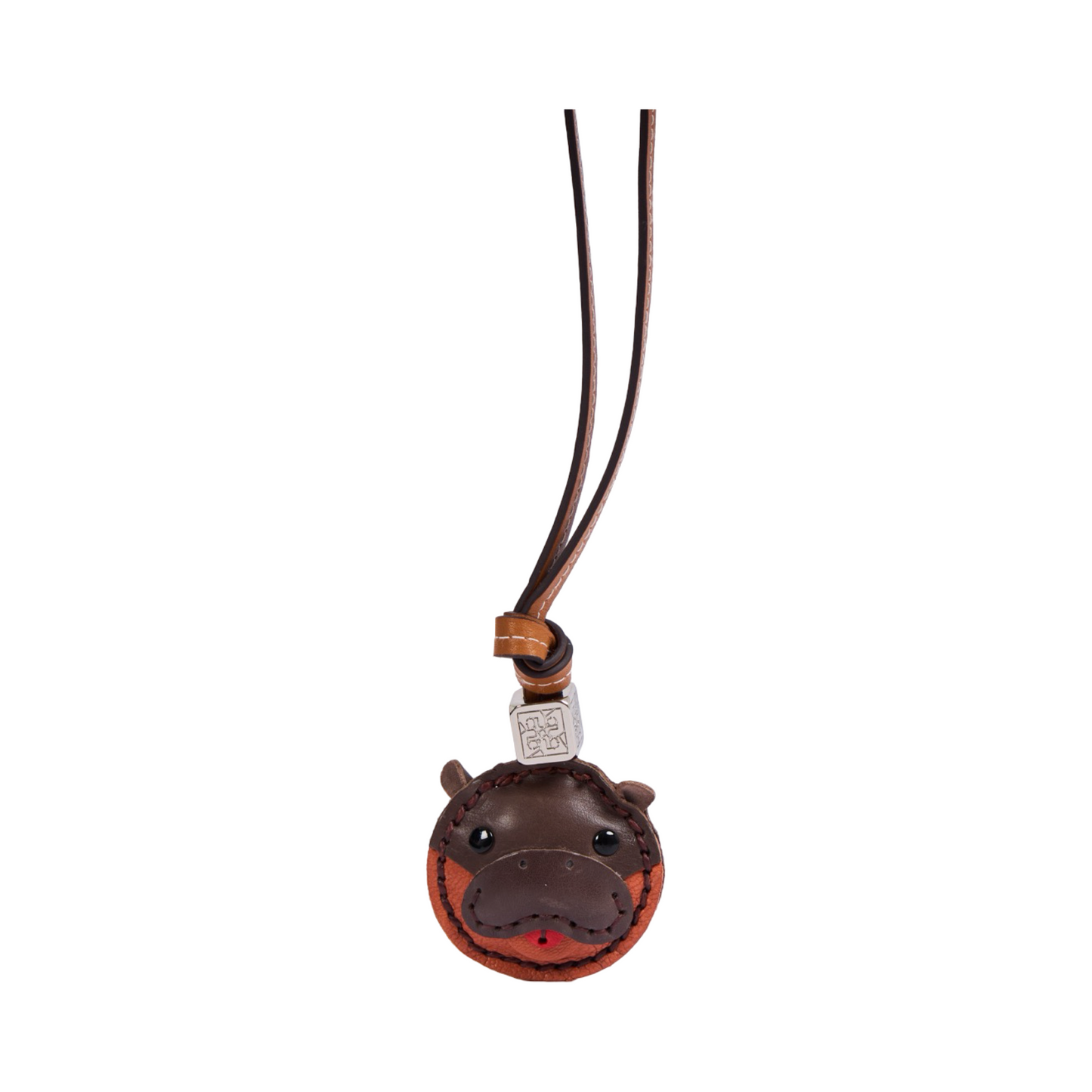 Animal Face Bag Charms Silver - Moo Deng
