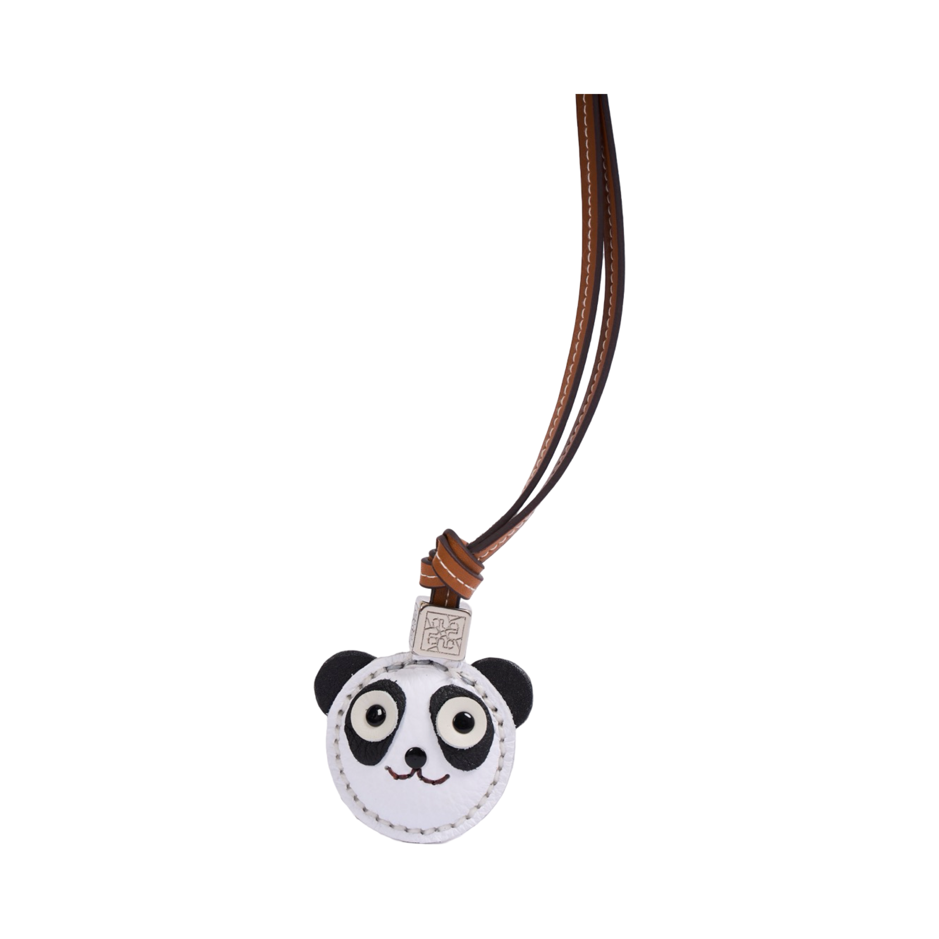 Animal Face Bag Charms Silver - Panda