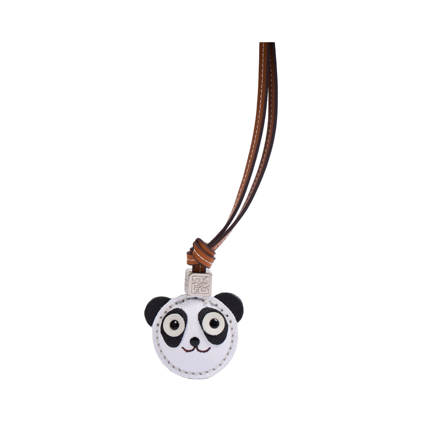 Animal Face Bag Charms Silver - Panda