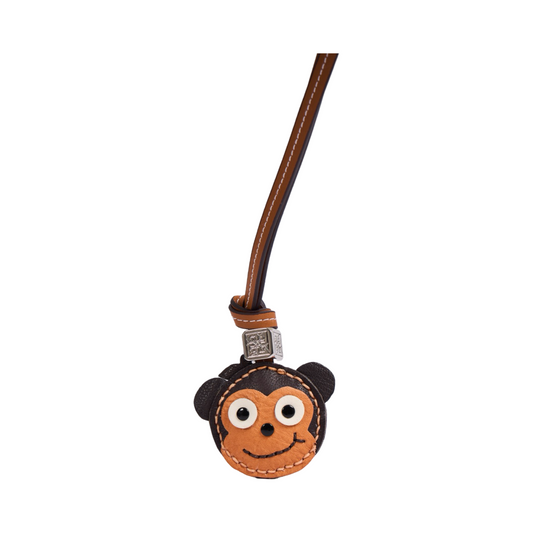 Animal Face Bag Charms Silver - Monkey