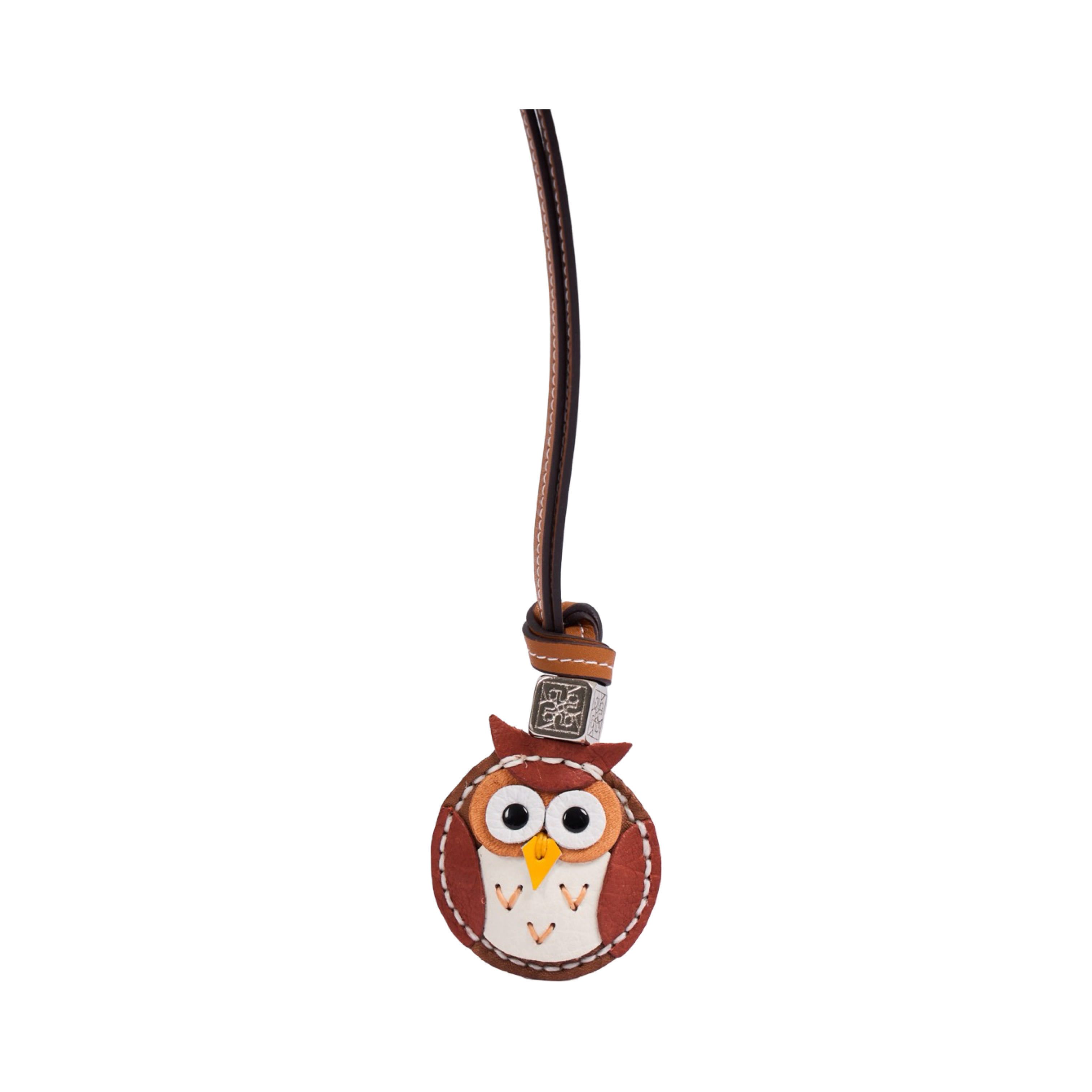 Animal Face Bag Charms Silver - Brown Owl