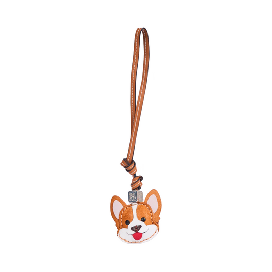 Animal Face Bag Charms Silver - Corgi