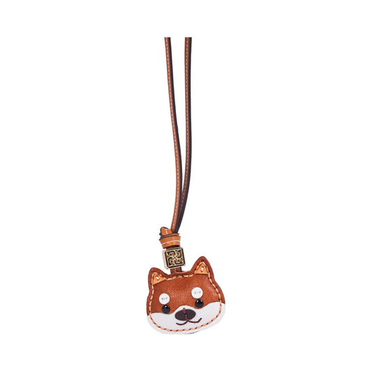 Animal Face Bag Charms Gold - Shiba Inu