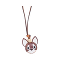 Animal Face Bag Charms Gold - Dark Brown Chihuahua