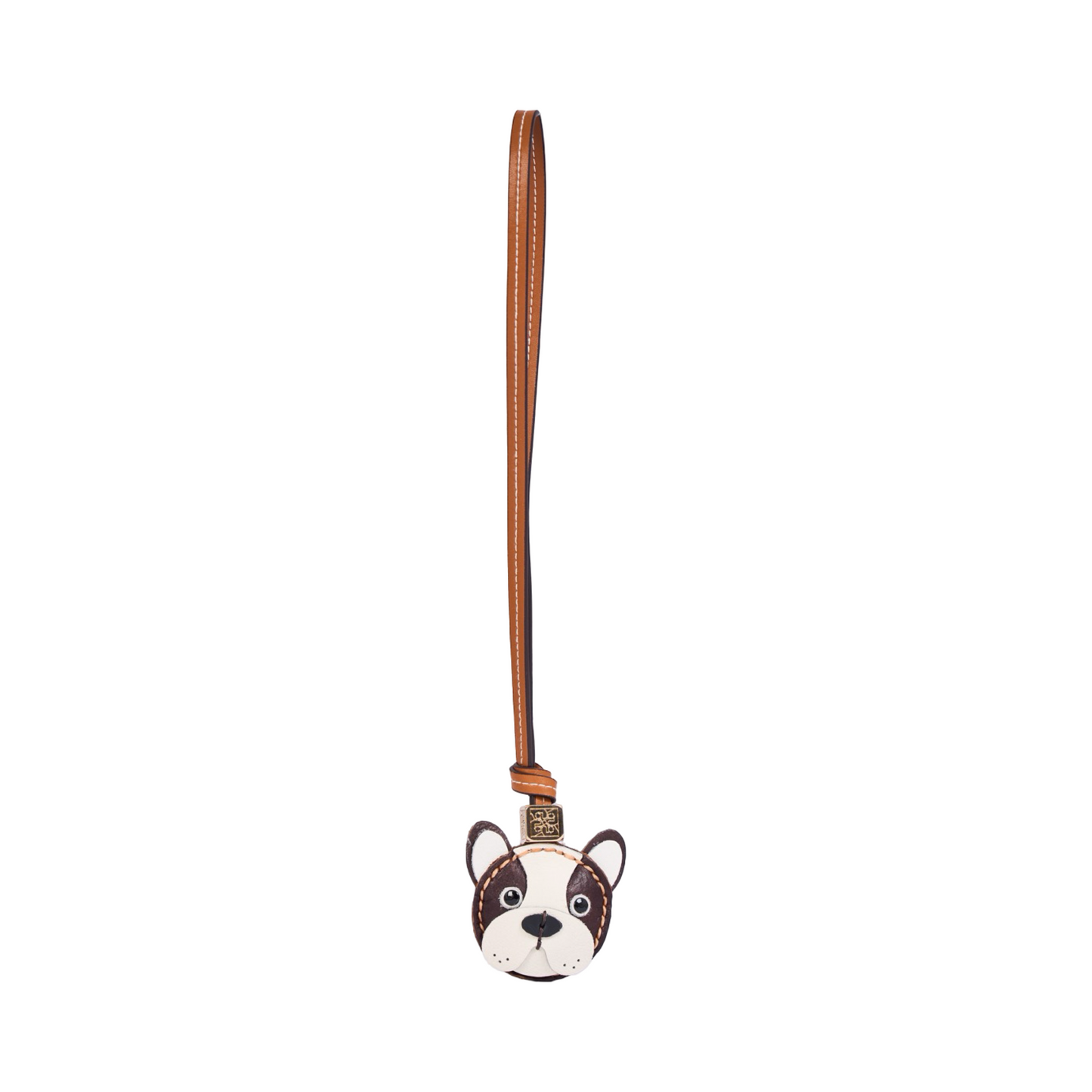 Animal Face Bag Charms Gold - Brown French Bulldog
