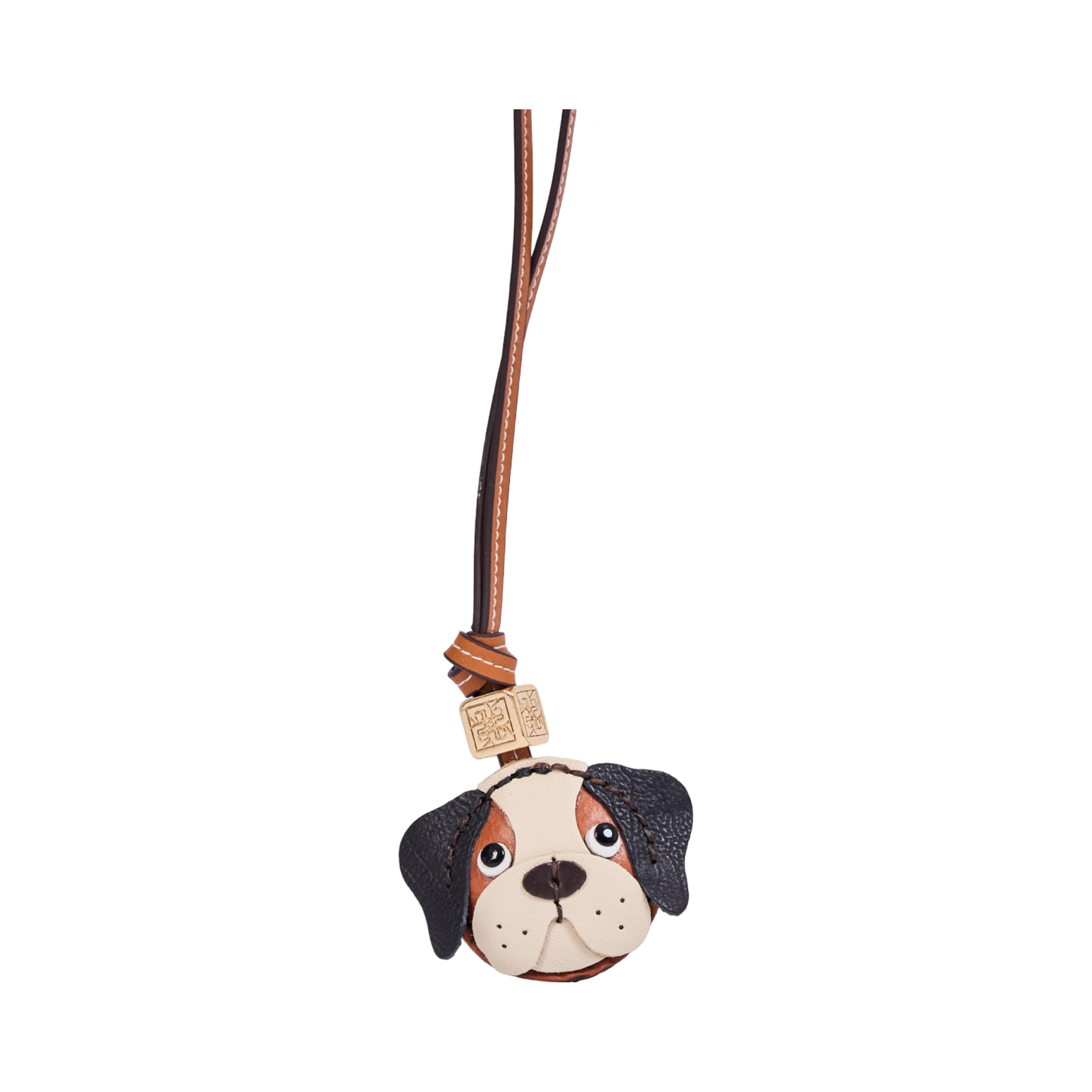 Animal Face Bag Charms Gold - Black St. Bernard