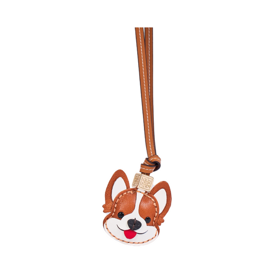 Animal Face Bag Charms Gold - Corgi