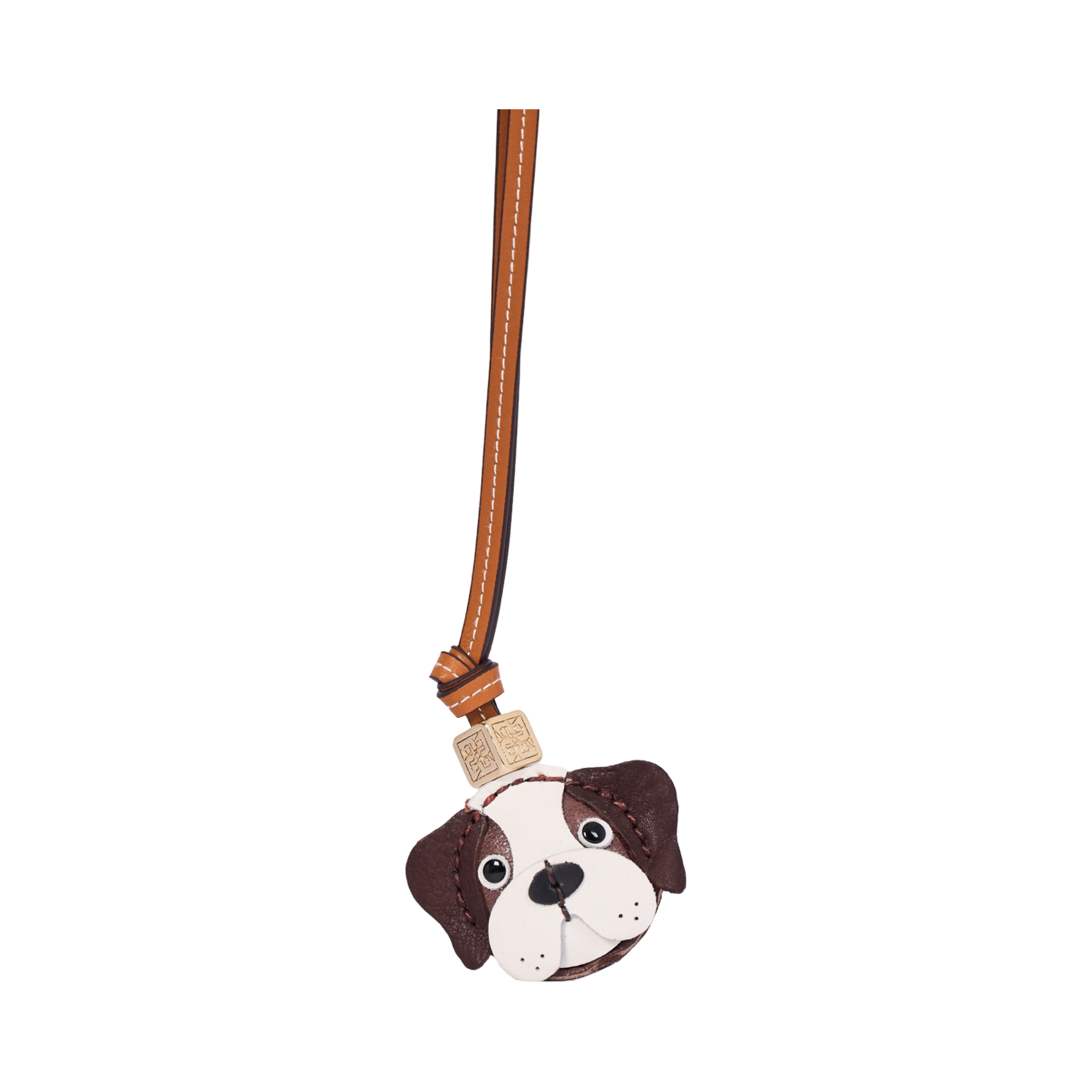 Animal Face Bag Charms Gold - Brown St. Bernard