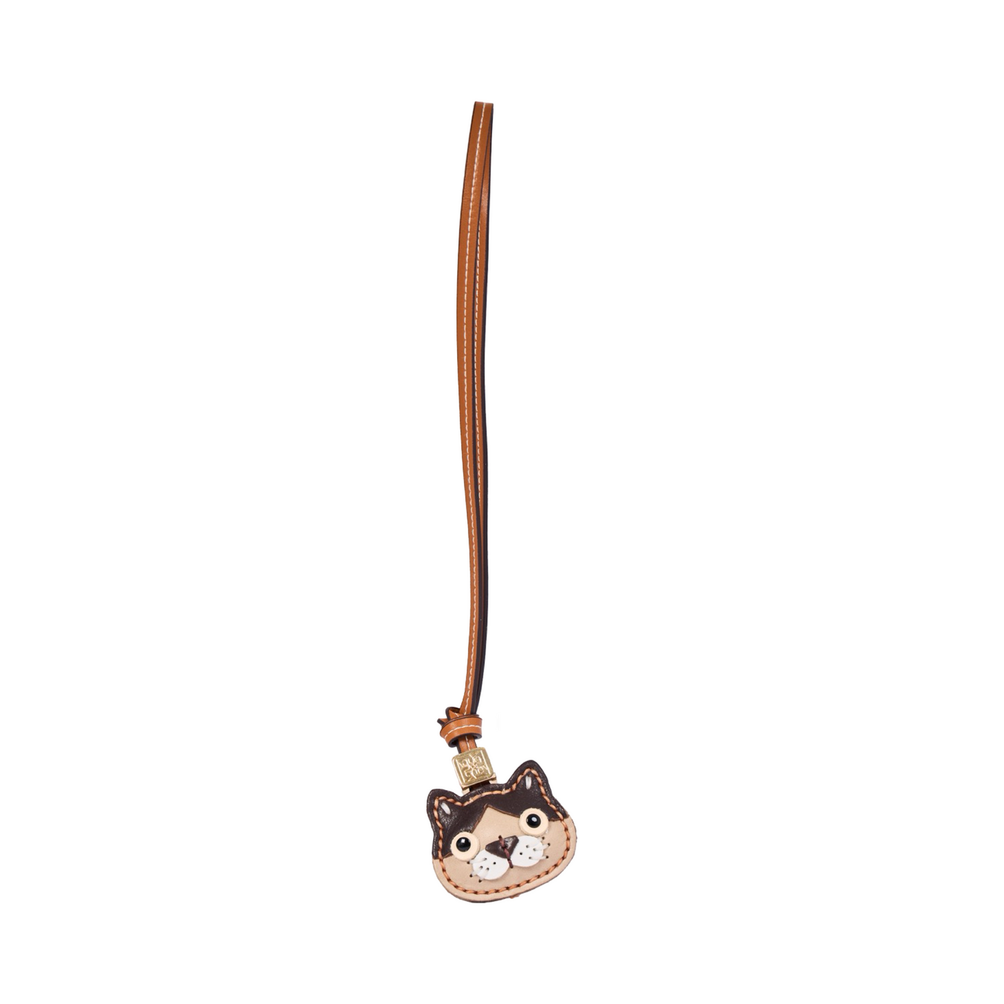 Animal Face Bag Charms Gold - Tuxedo Cat