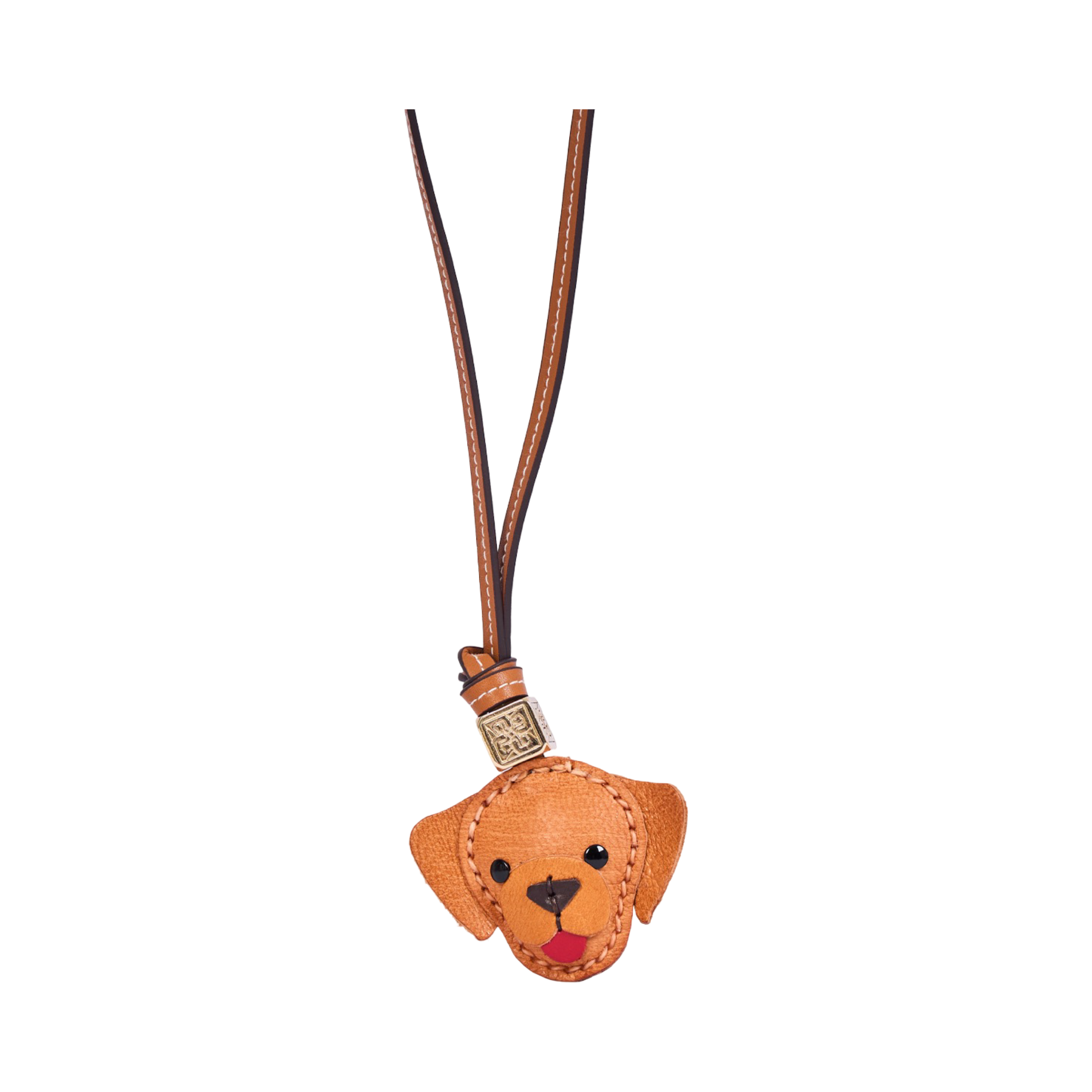 Animal Face Bag Charms Gold - Golden Puppy