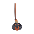 Animal Face Bag Charms Gold - Black Dachshund