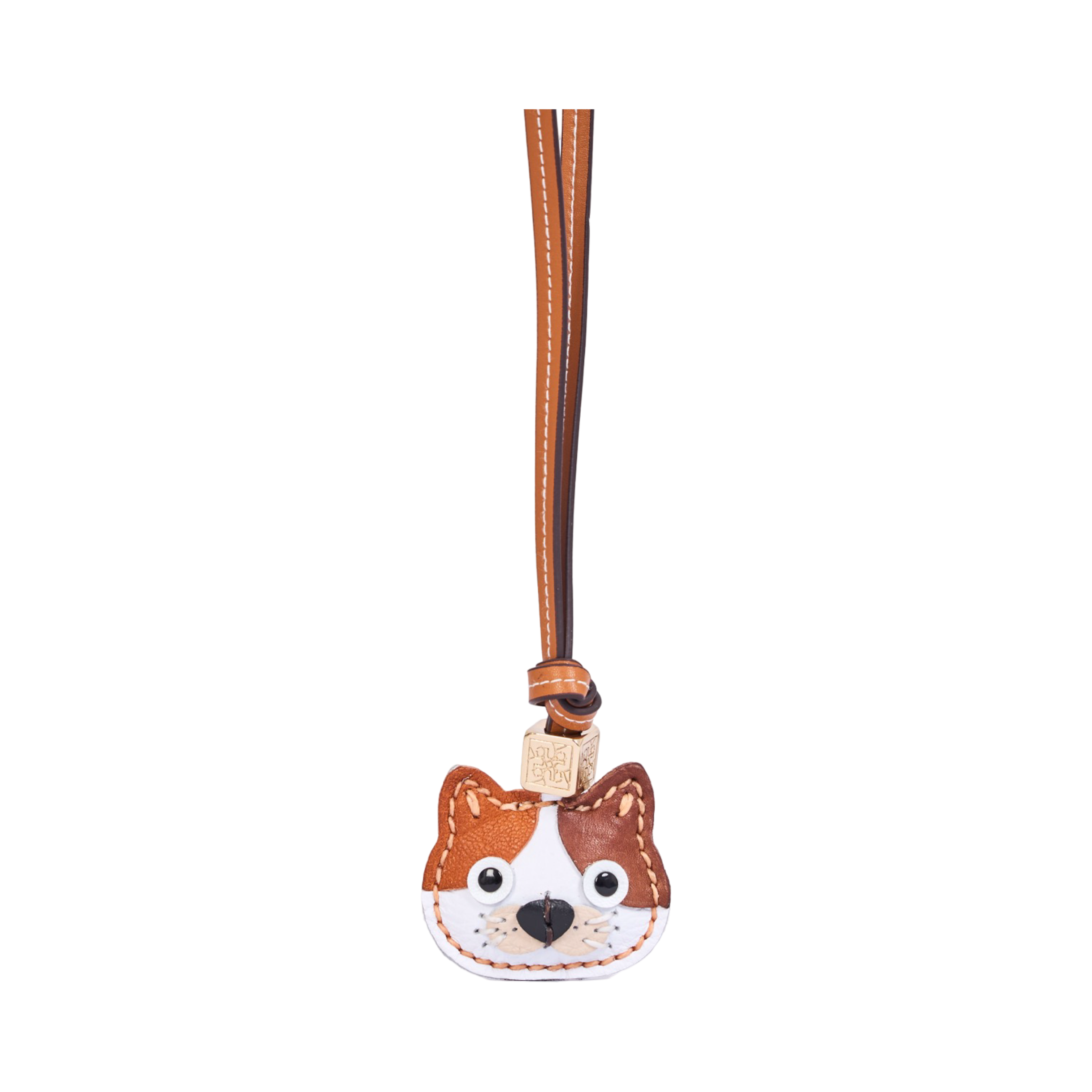 Animal Face Bag Charms Gold - Ginger Cat