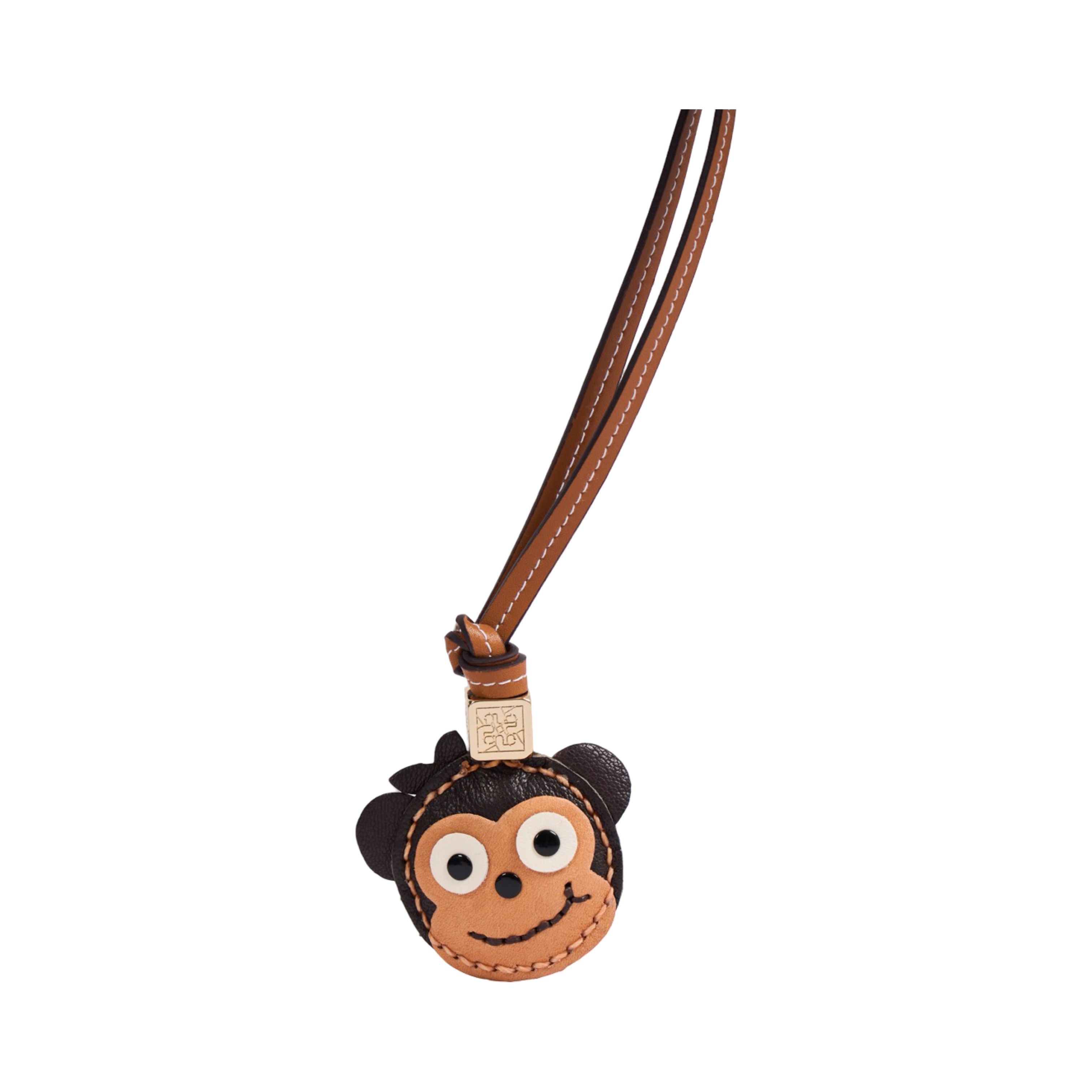 Animal Face Bag Charms Gold - Monkey