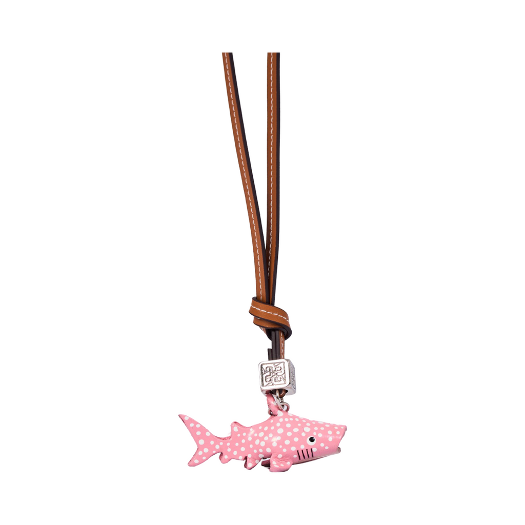 Animal Bag Charm Silver - Pink Shark