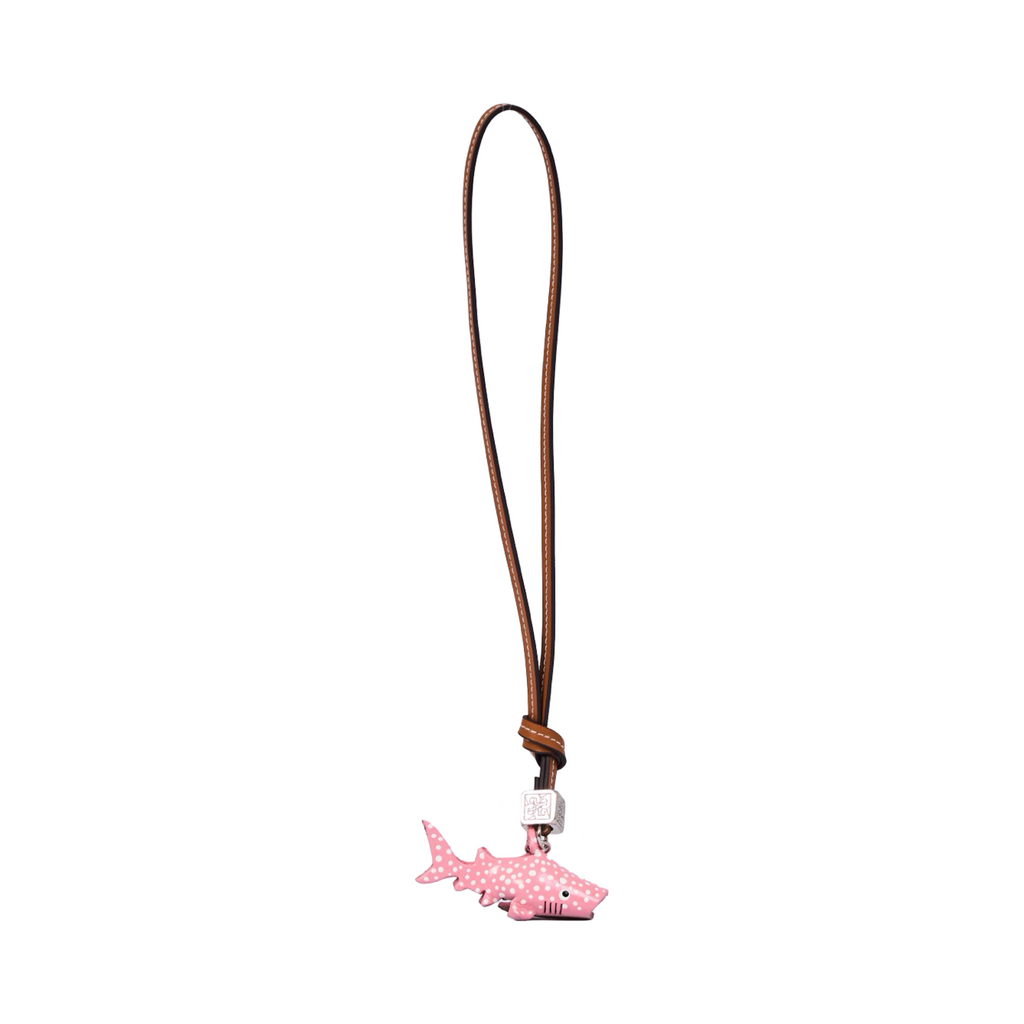 Animal Bag Charm Silver - Pink Shark