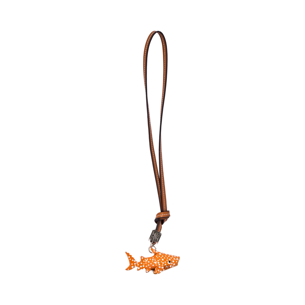 Animal Bag Charm Silver - Orange Shark