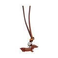 Animal Bag Charm Silver - Brown Dachshund