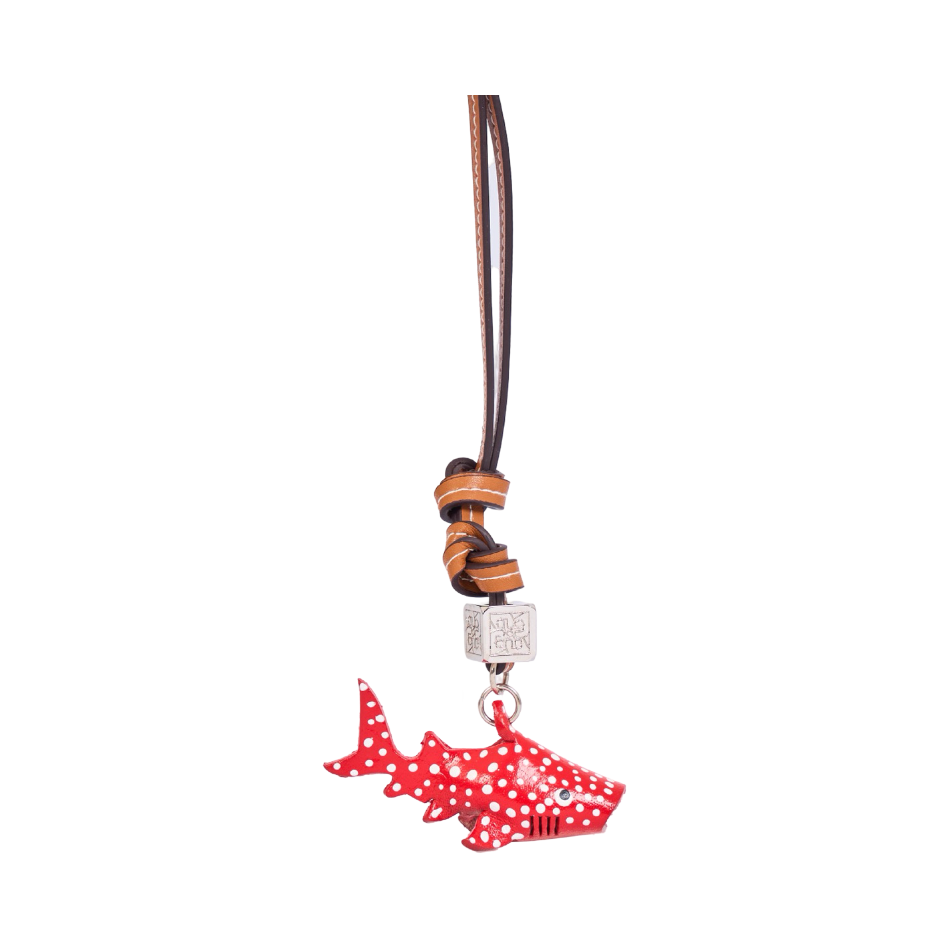 Animal Bag Charms Silver - Red Shark