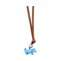 Animal Bag Charm Silver - Blue Pig