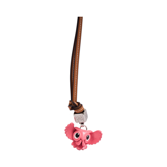 Animal Bag Charms Silver - Pink Owl