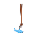 Animal Bag Charm Silver - Blue Shark