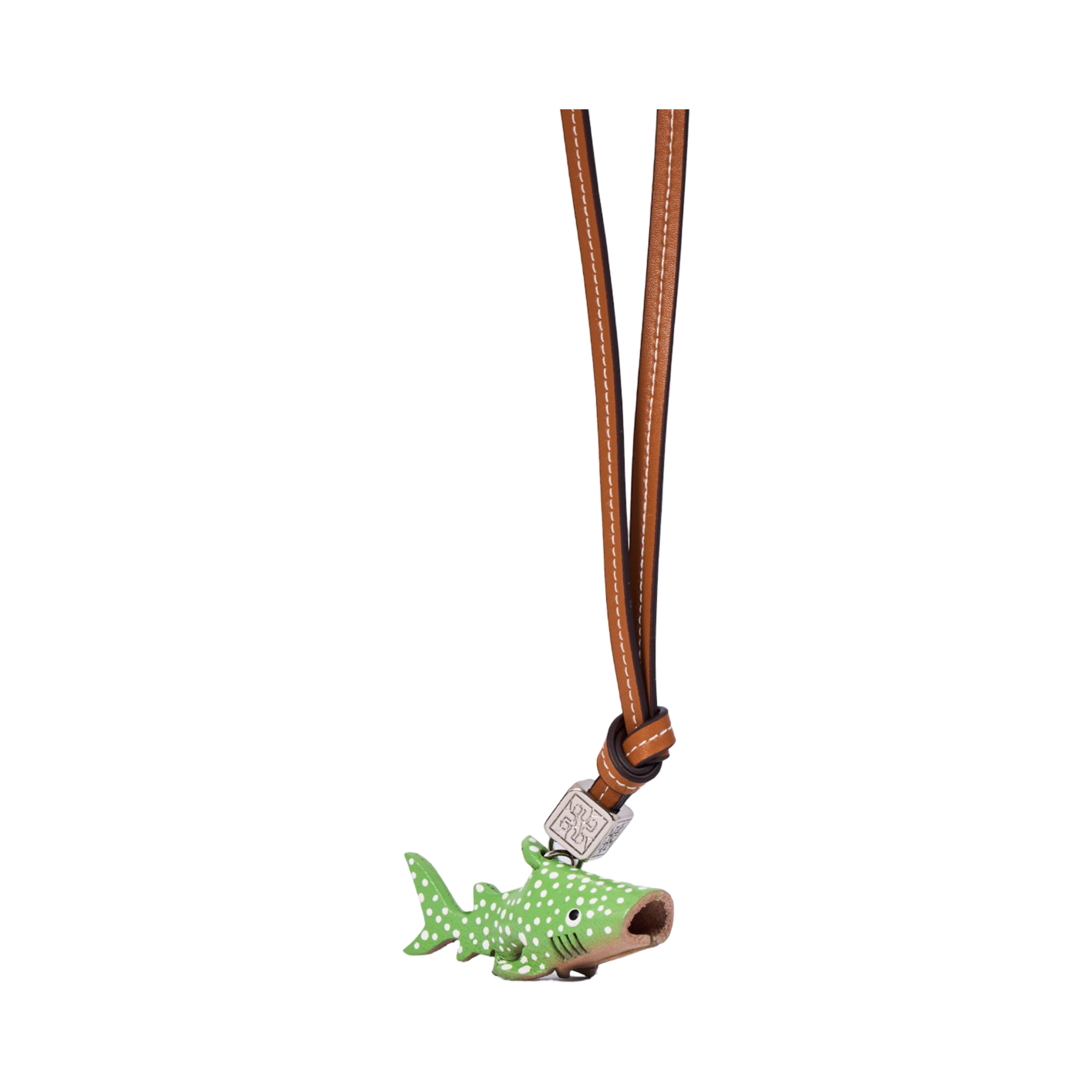 Animal Bag Charm Silver - Green Shark